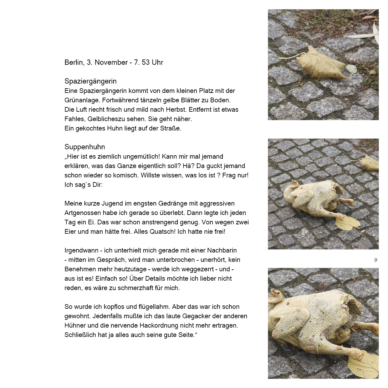 Seitenauszug aus Heft 21 x 21 cm mit Fotos und Geschichte